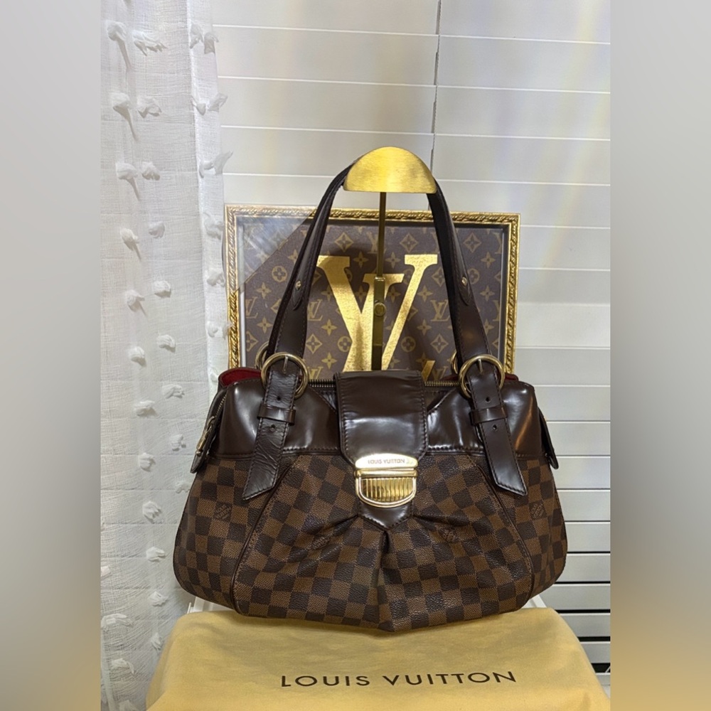 LOUIS VUITTON 🤎 Damier Ebene Sistina PM Shoulder Bag-W/COA -Excellent condition - Picture 3 of 17